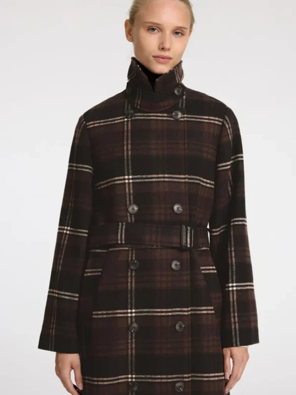 Overtøj>SELECTED DOBBELTRADET TRENCHCOAT Brown