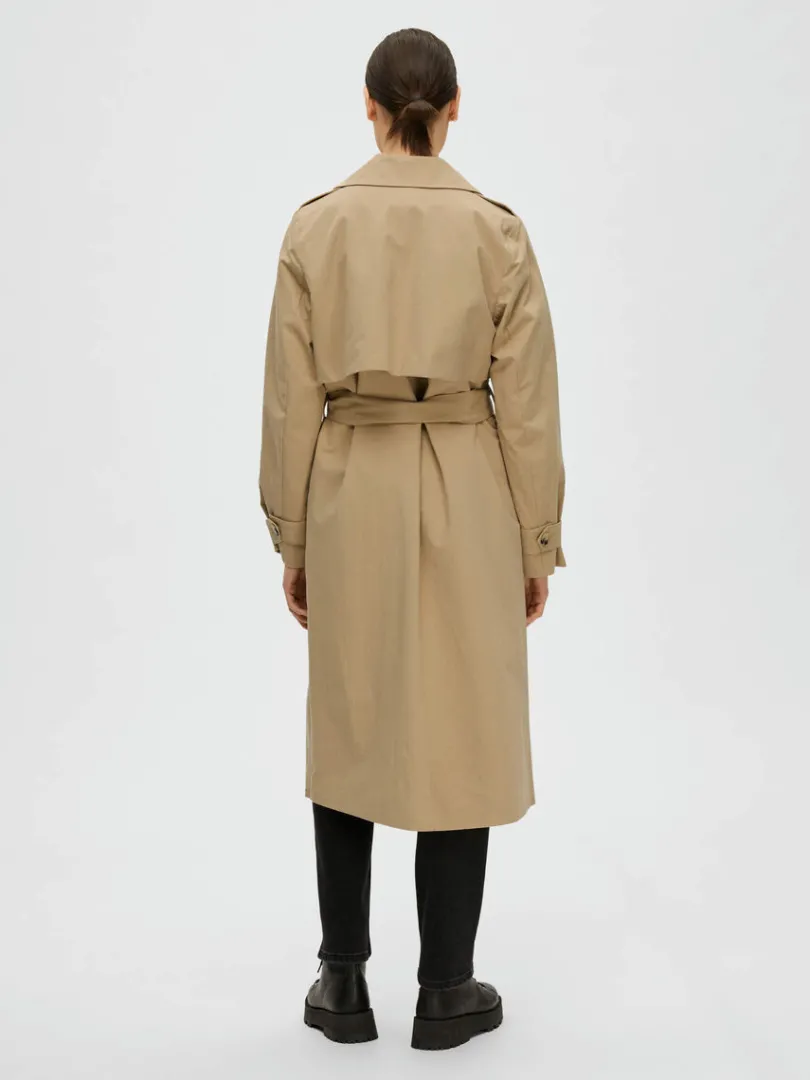 dobbeltradet_trenchcoat_4-2.webp Overtøj>SELECTED DOBBELTRADET TRENCHCOAT Brown