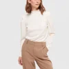 Toppe Og Bluser>SELECTED DRAPERET TOP White