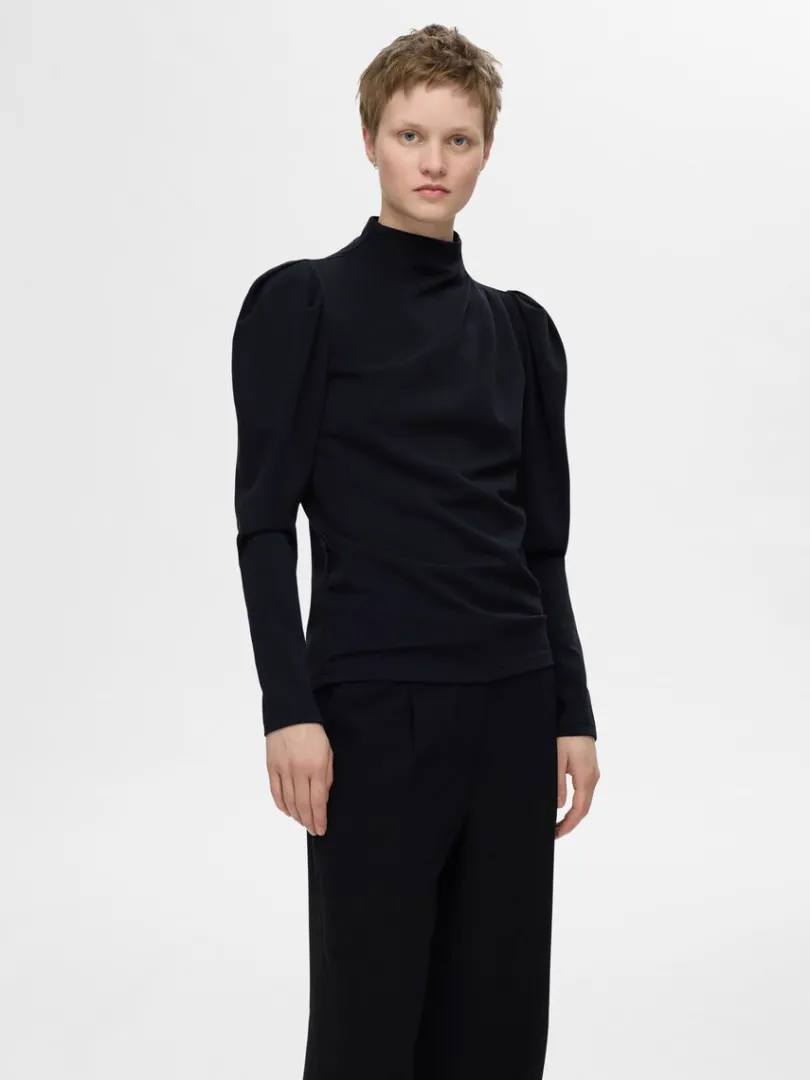 draperet_top_0-2.webp Toppe Og Bluser>SELECTED DRAPERET TOP Blue