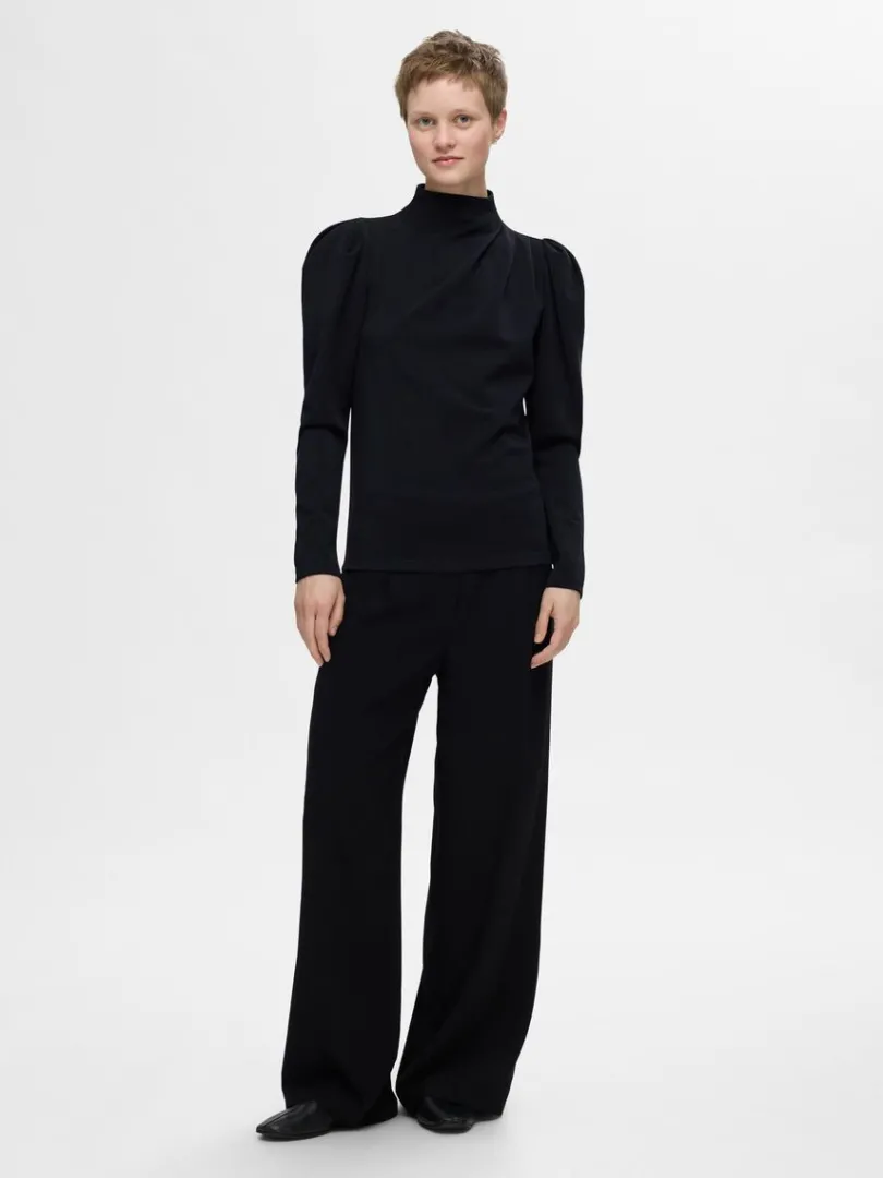 draperet_top_1-2.webp Toppe Og Bluser>SELECTED DRAPERET TOP Blue