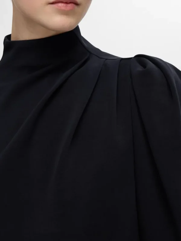 Toppe Og Bluser>SELECTED DRAPERET TOP Blue