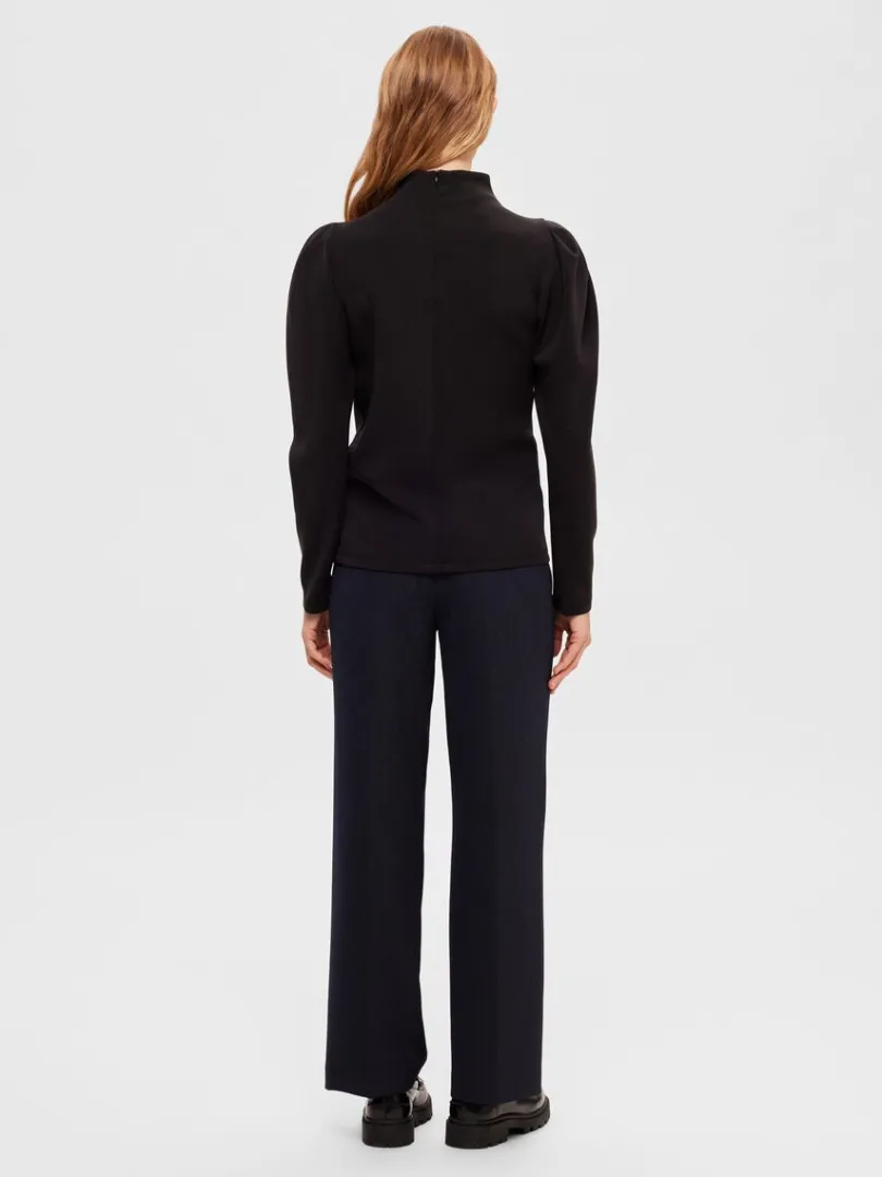 draperet_top_4-1.webp Toppe Og Bluser>SELECTED DRAPERET TOP Black