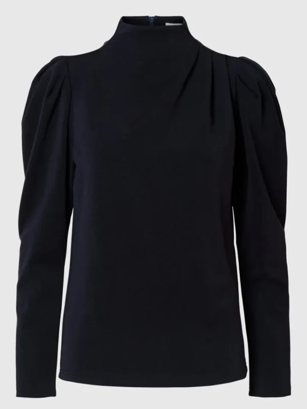 Toppe Og Bluser>SELECTED DRAPERET TOP Blue