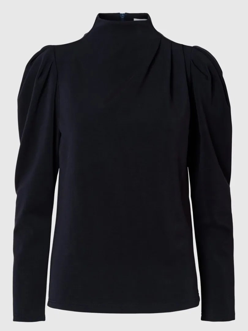draperet_top_5-2.webp Toppe Og Bluser>SELECTED DRAPERET TOP Blue