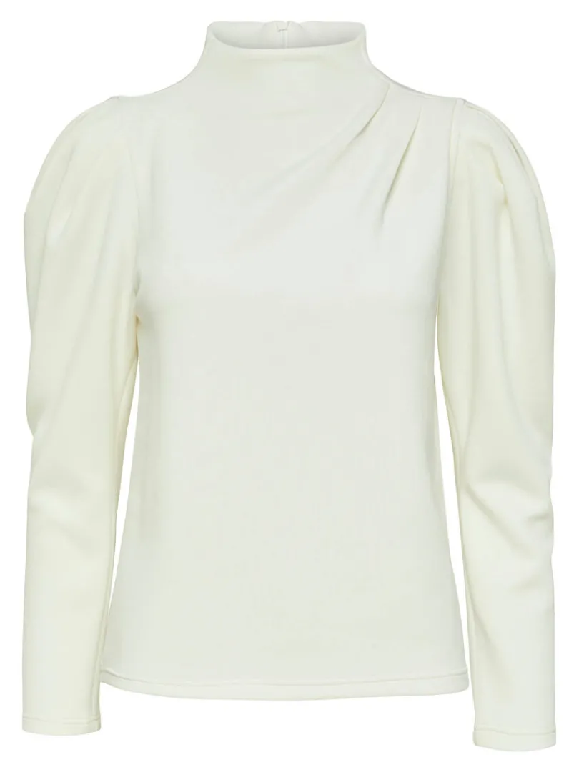 draperet_top_5.webp Toppe Og Bluser>SELECTED DRAPERET TOP White