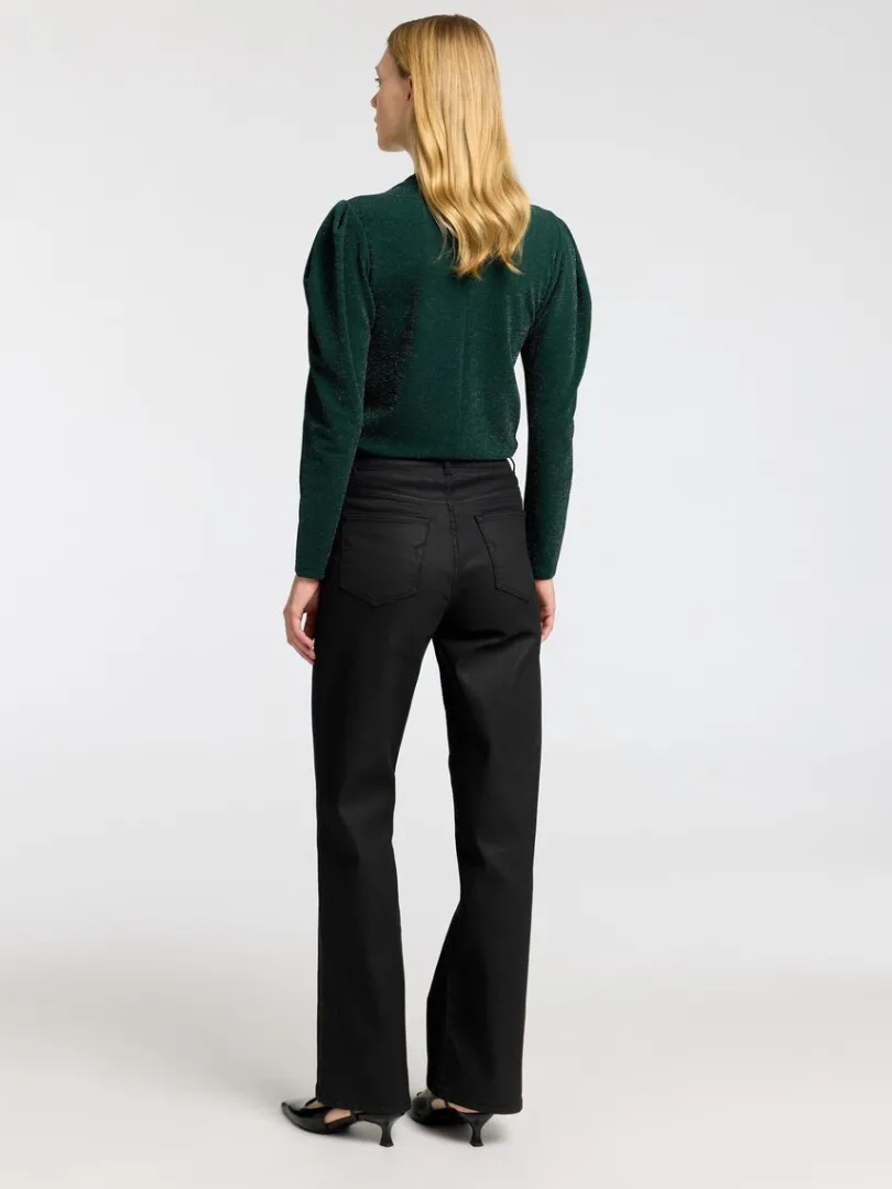 draperet_top_med_lange_rm_4.webp Toppe Og Bluser>SELECTED DRAPERET TOP MED LANGE ÆRMER Green