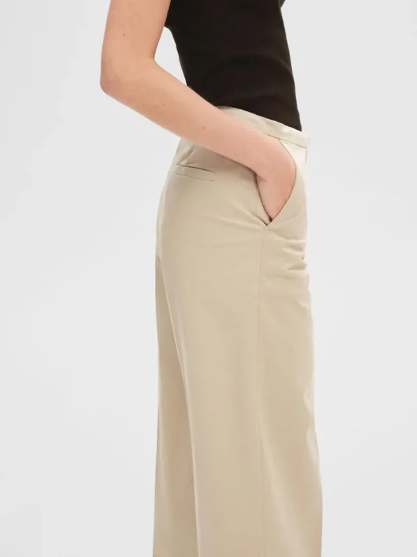 Bukser>SELECTED EKSTRA BREDE BEN BUKSER Beige