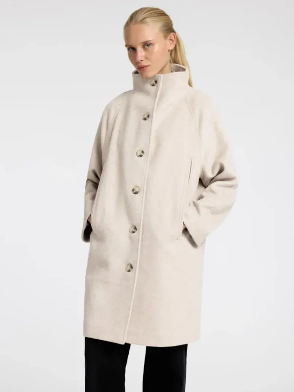 Overtøj>SELECTED ELEGANT FRAKKE Beige