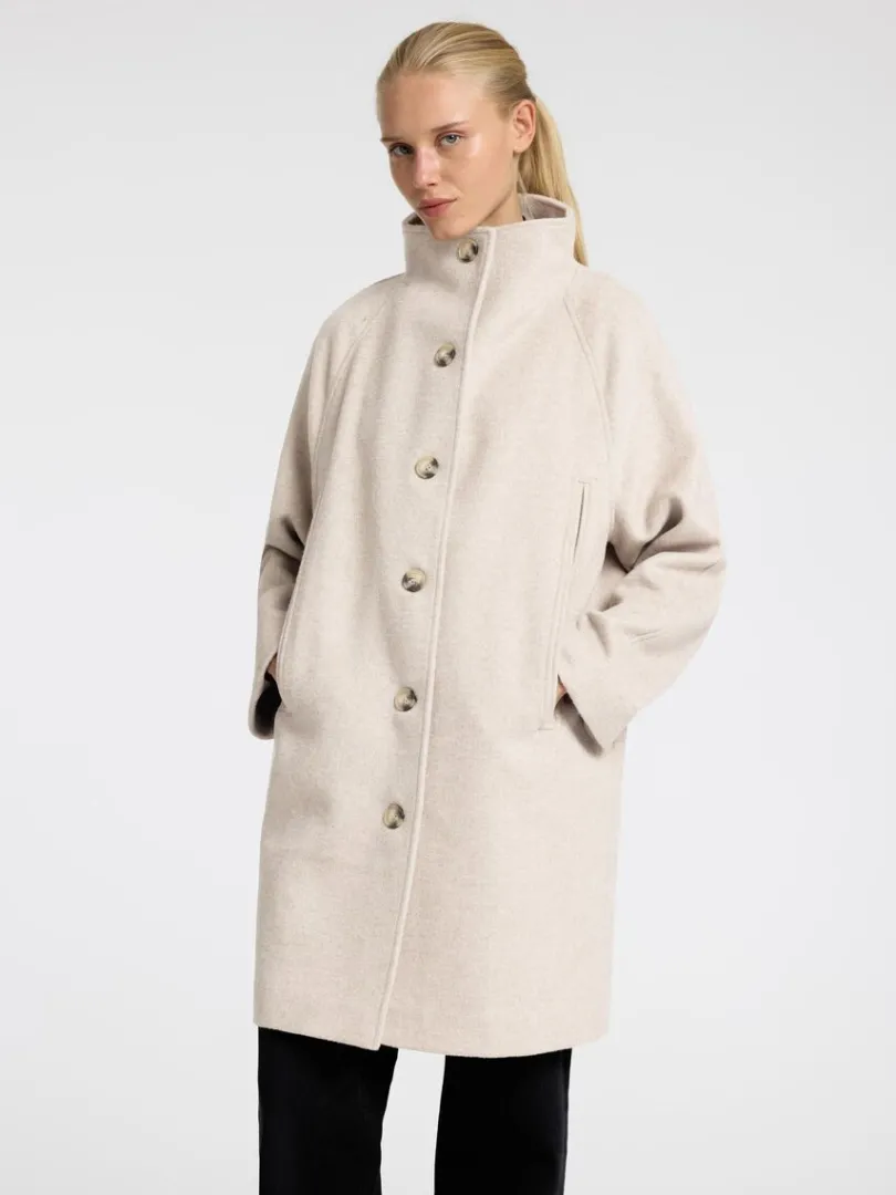 elegant_frakke_0-2.webp Overtøj>SELECTED ELEGANT FRAKKE Beige