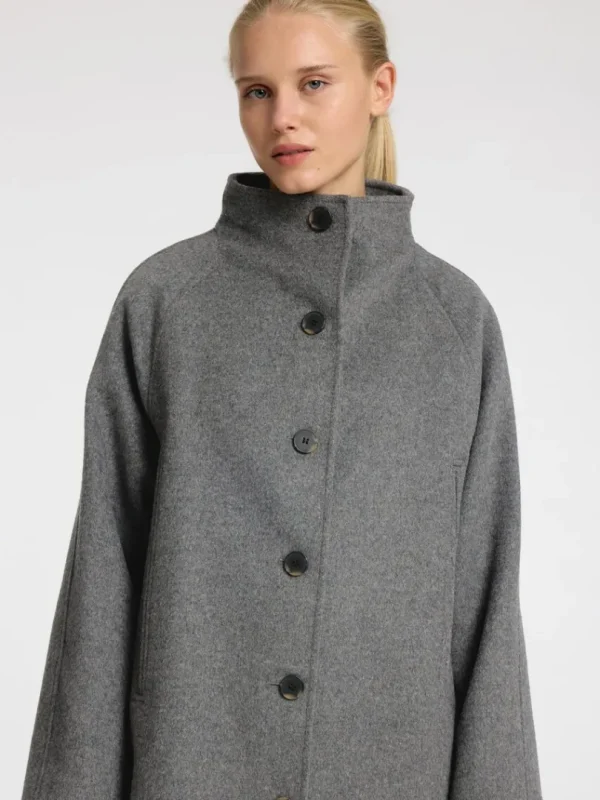 Overtøj>SELECTED ELEGANT FRAKKE Grey