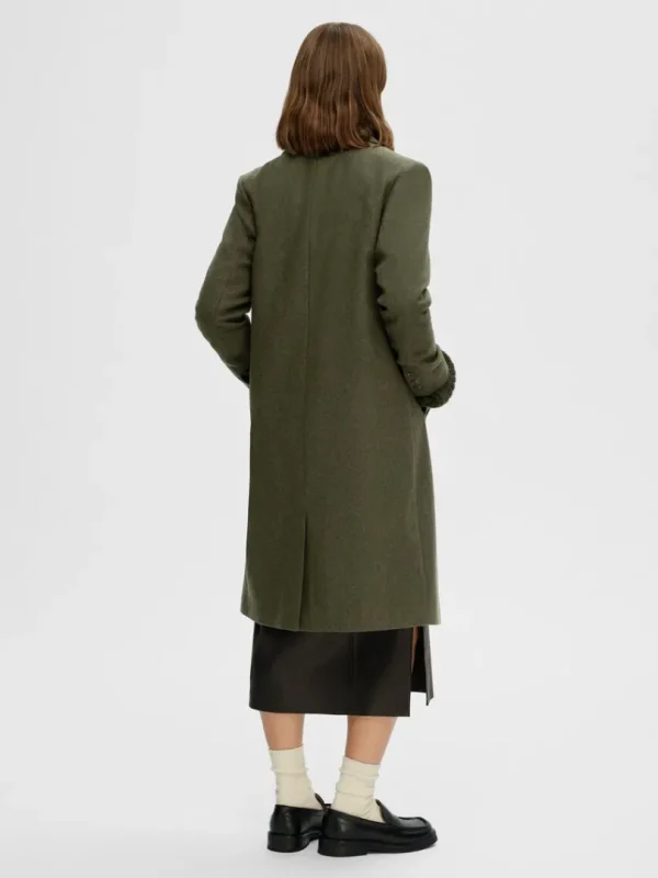 Overtøj>SELECTED ENKELTRADET FRAKKE Green