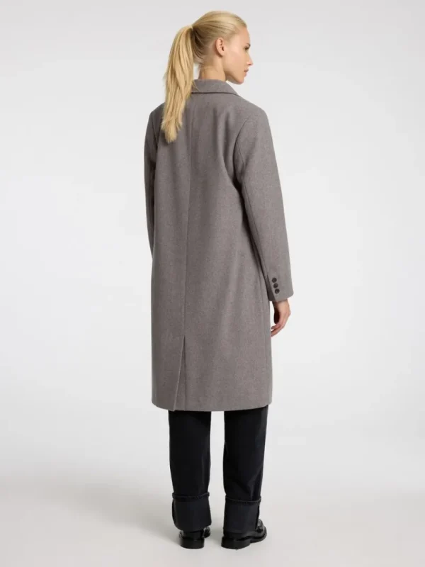 Overtøj>SELECTED ENKELTRADET FRAKKE Grey