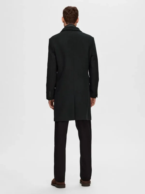 Overtøj>SELECTED ENKELTRADET 2-I-1 FRAKKE Black