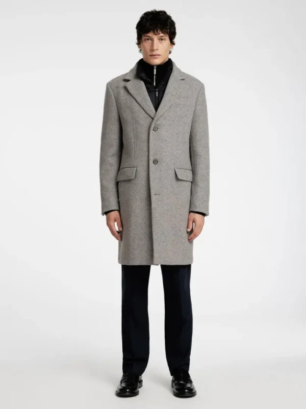 Overtøj>SELECTED ENKELTRADET 2-I-1 FRAKKE Grey