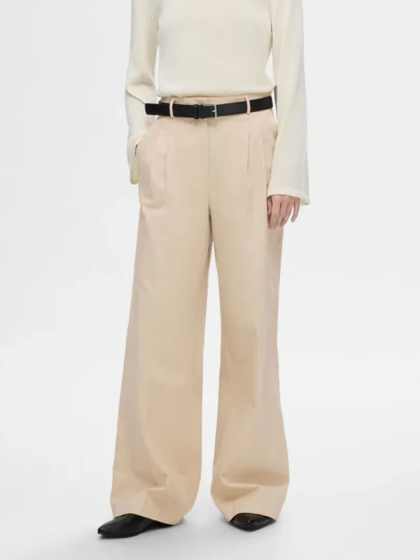 Bukser>SELECTED EXTRA WIDE FIT BUKSER Beige