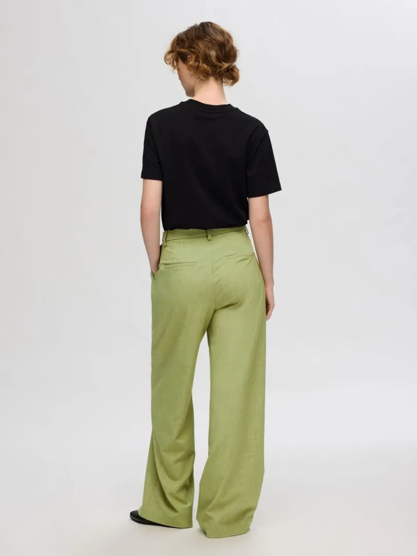 extra_wide_leg_habitbukse_4.webp Bukser>SELECTED EXTRA WIDE LEG HABITBUKSER Green