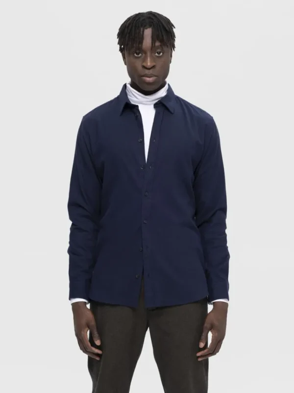 Skjorter>SELECTED FLANNEL OVERSHIRT Blue