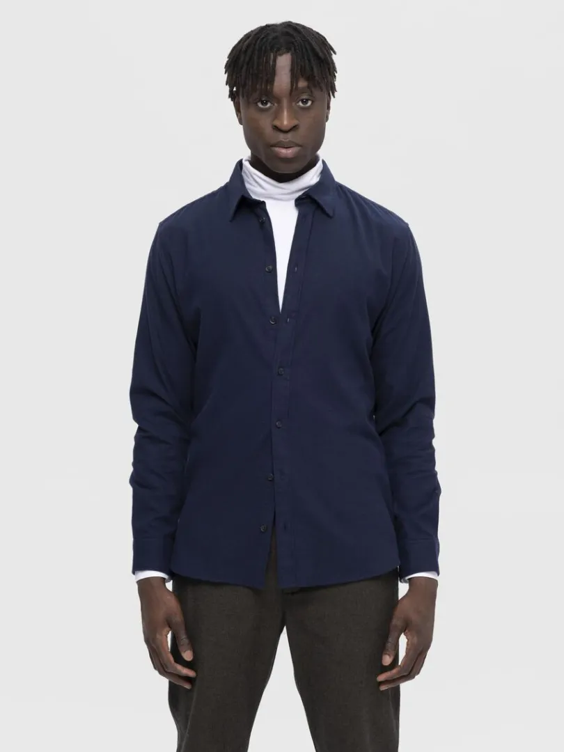 flannel_overshirt_0-2.webp Skjorter>SELECTED FLANNEL OVERSHIRT Blue