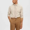 Skjorter>SELECTED FLANNEL OVERSHIRT Beige