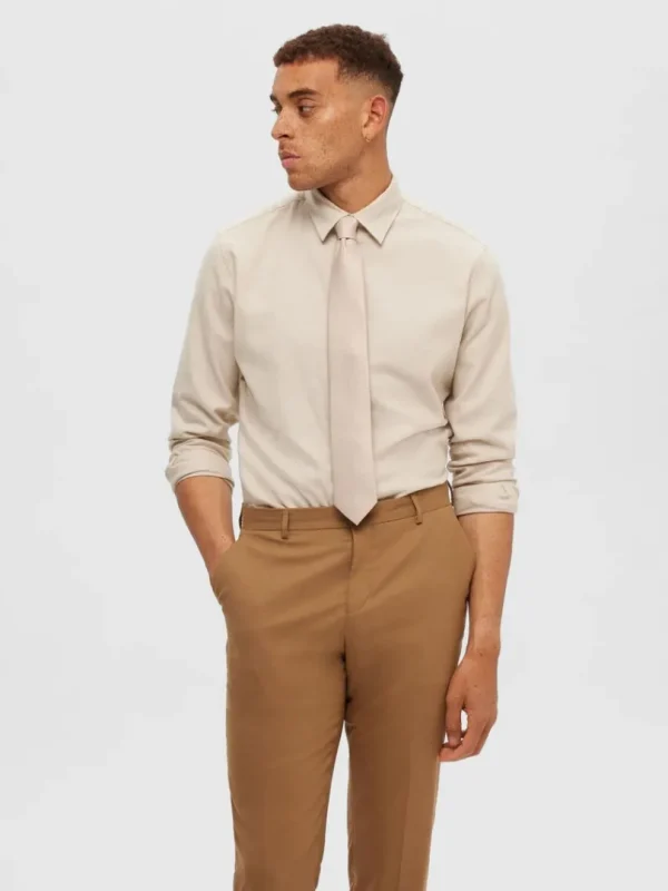 Skjorter>SELECTED FLANNEL OVERSHIRT Beige