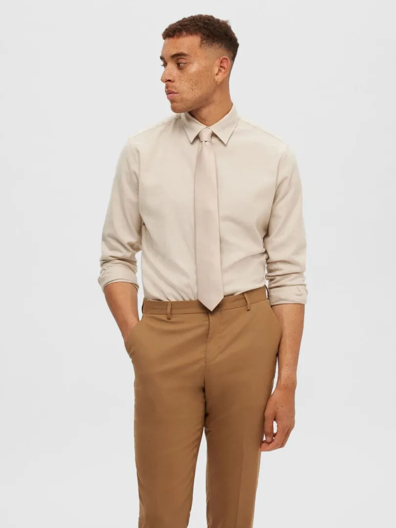 flannel_overshirt_0-4.webp Skjorter>SELECTED FLANNEL OVERSHIRT Beige