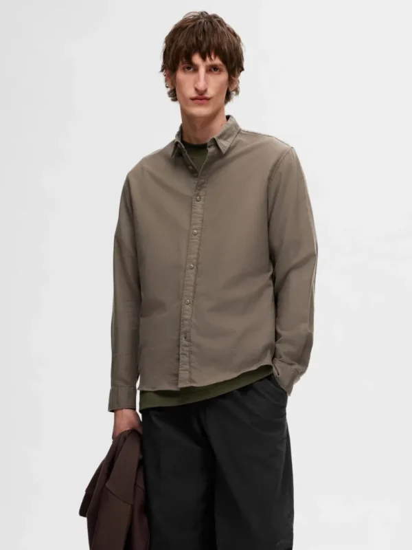 Skjorter>SELECTED FLANNEL OVERSHIRT Brown