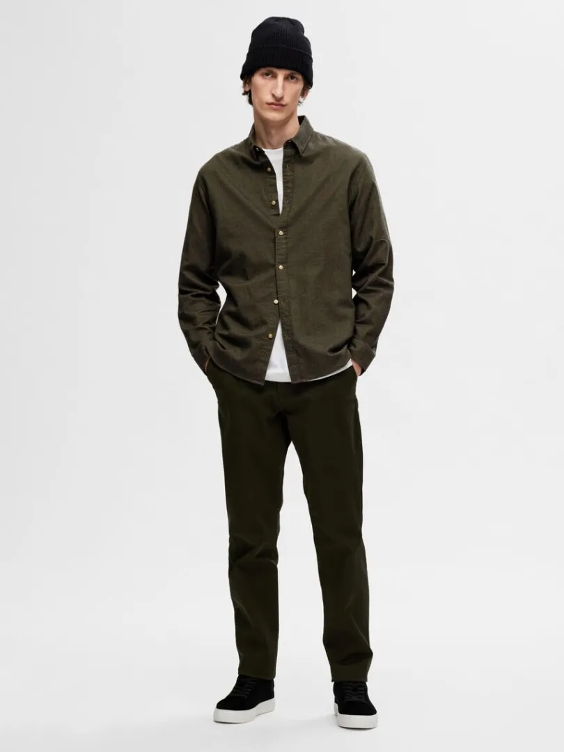 flannel_overshirt_1-1.webp Skjorter>SELECTED FLANNEL OVERSHIRT Green