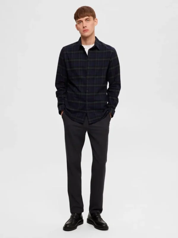 Skjorter>SELECTED FLANNEL OVERSHIRT Blue