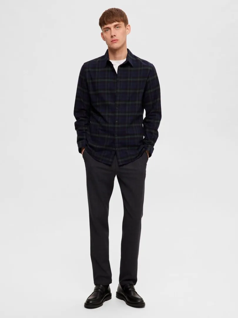 flannel_overshirt_1-10.webp Skjorter>SELECTED FLANNEL OVERSHIRT Blue
