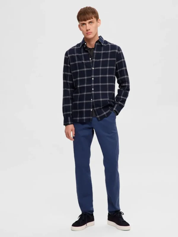 Skjorter>SELECTED FLANNEL OVERSHIRT Blue