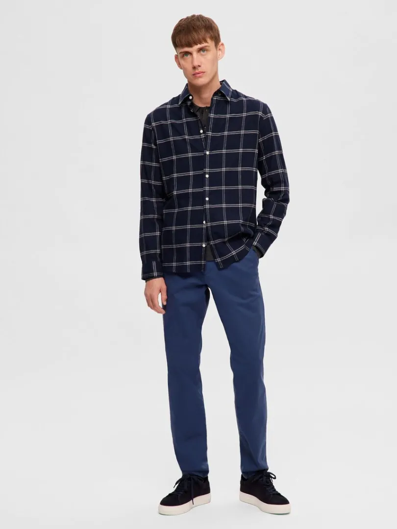 flannel_overshirt_1-3.webp Skjorter>SELECTED FLANNEL OVERSHIRT Blue