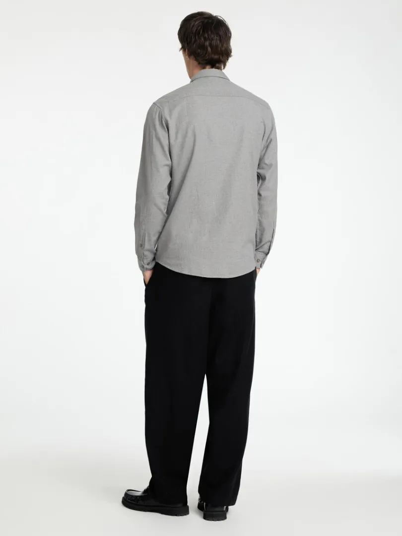 flannel_overshirt_1-5.webp Skjorter>SELECTED FLANNEL OVERSHIRT Grey