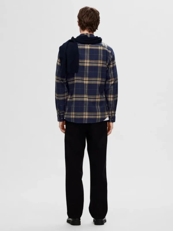 Skjorter>SELECTED FLANNEL OVERSHIRT Blue