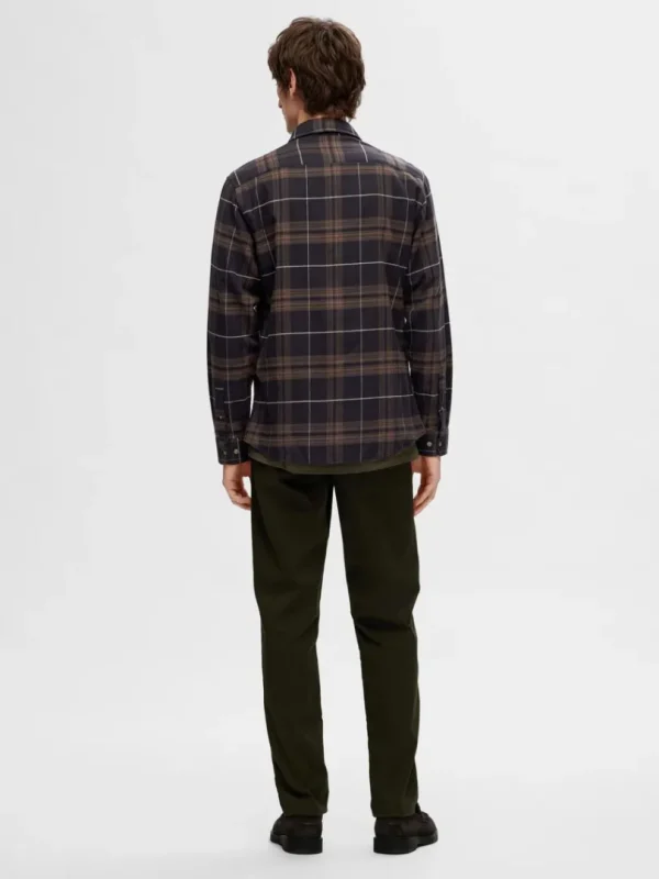 Skjorter>SELECTED FLANNEL OVERSHIRT Brown