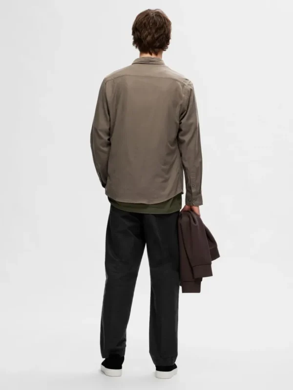 Skjorter>SELECTED FLANNEL OVERSHIRT Brown