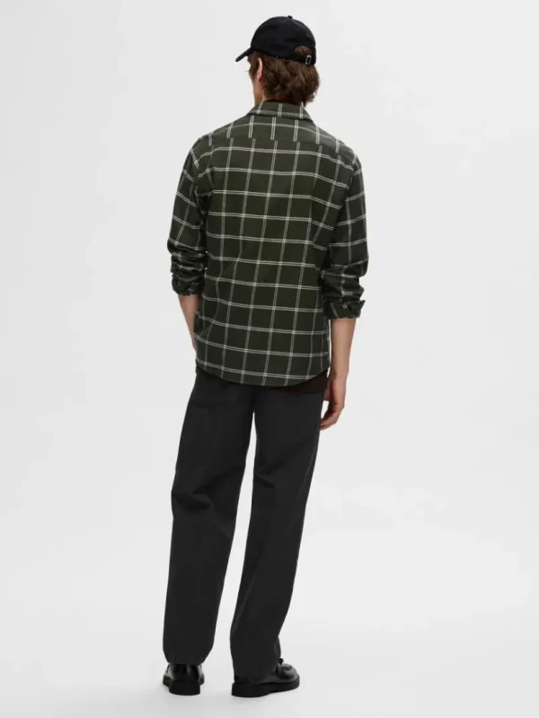 Skjorter>SELECTED FLANNEL OVERSHIRT Green