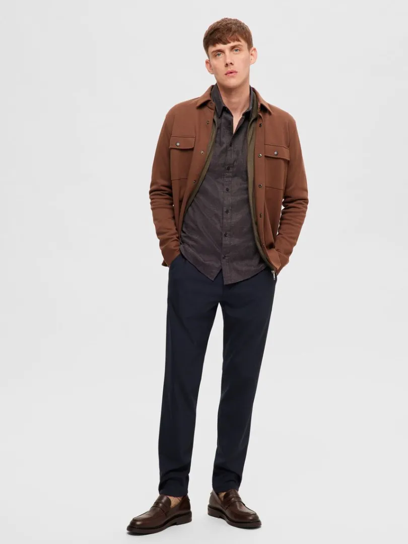 flannel_overshirt_2-12.webp Skjorter>SELECTED FLANNEL OVERSHIRT Grey