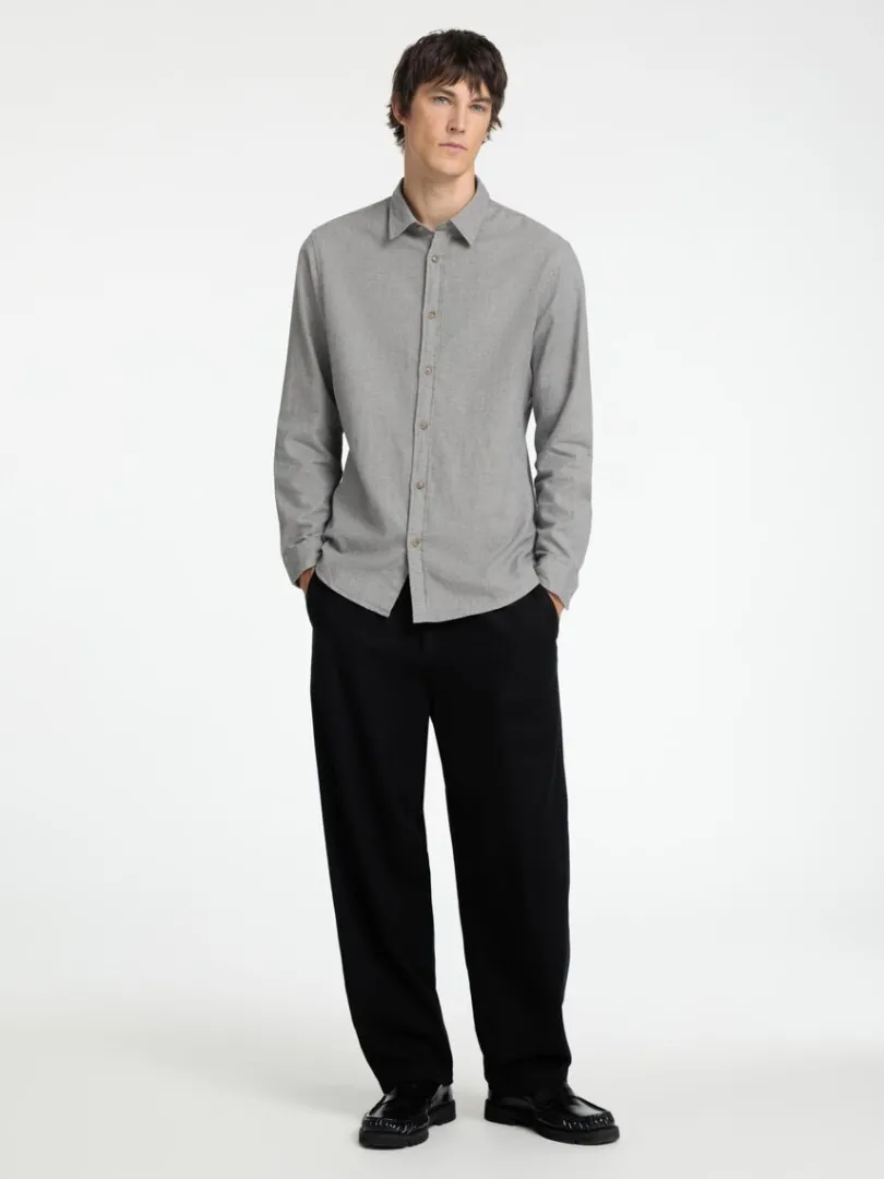 flannel_overshirt_2-5.webp Skjorter>SELECTED FLANNEL OVERSHIRT Grey