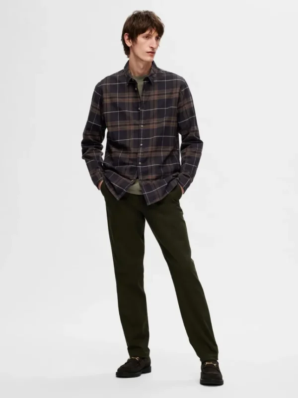 Skjorter>SELECTED FLANNEL OVERSHIRT Brown