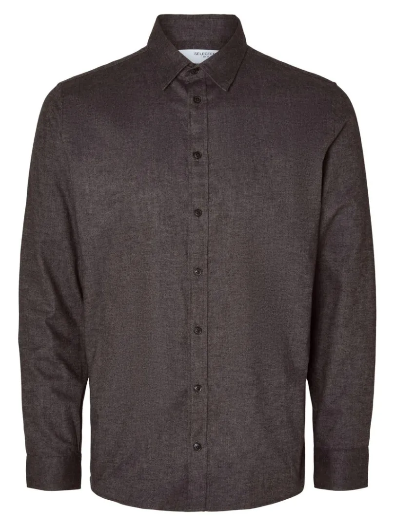flannel_overshirt_3-12.webp Skjorter>SELECTED FLANNEL OVERSHIRT Grey
