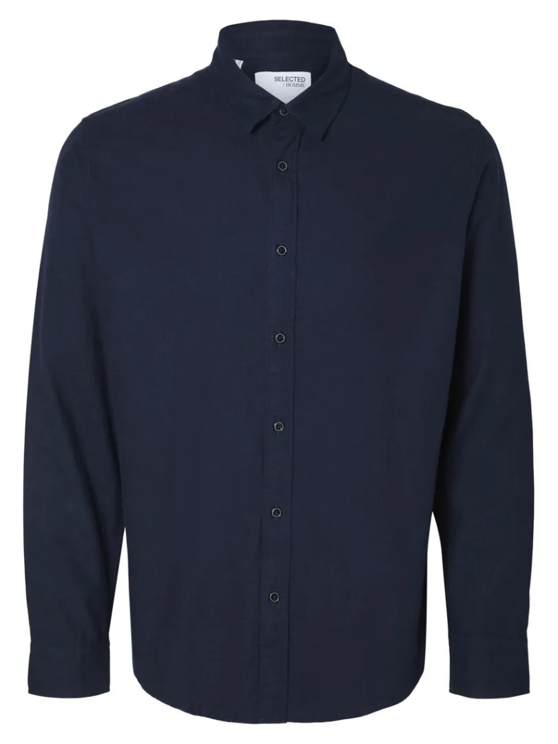 flannel_overshirt_3-2.webp Skjorter>SELECTED FLANNEL OVERSHIRT Blue