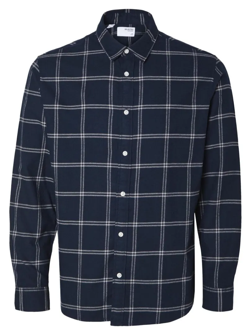 flannel_overshirt_3-3.webp Skjorter>SELECTED FLANNEL OVERSHIRT Blue