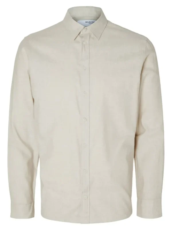 Skjorter>SELECTED FLANNEL OVERSHIRT Beige