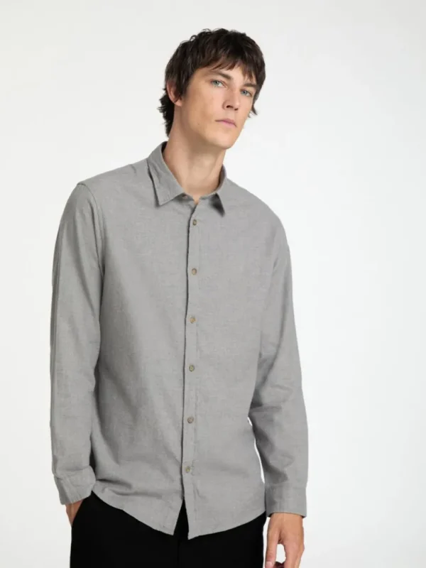 Skjorter>SELECTED FLANNEL OVERSHIRT Grey