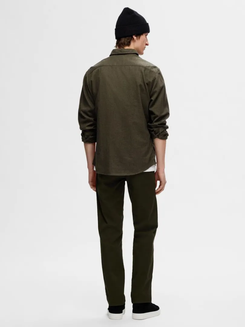 flannel_overshirt_4-1.webp Skjorter>SELECTED FLANNEL OVERSHIRT Green