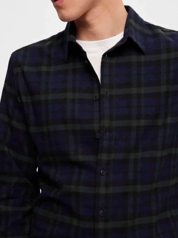 Skjorter>SELECTED FLANNEL OVERSHIRT Blue