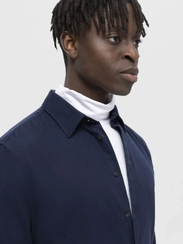 Skjorter>SELECTED FLANNEL OVERSHIRT Blue