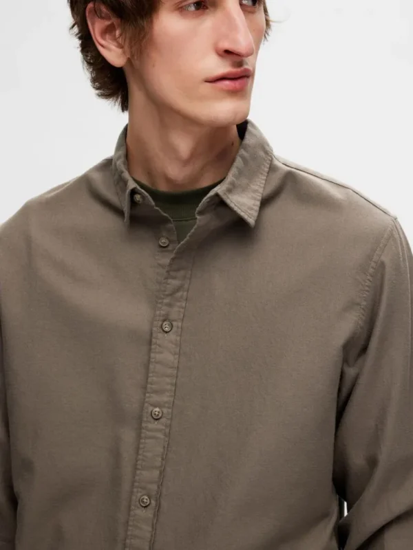Skjorter>SELECTED FLANNEL OVERSHIRT Brown