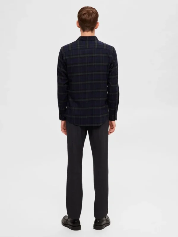 Skjorter>SELECTED FLANNEL OVERSHIRT Blue